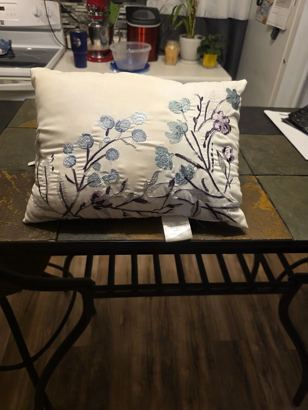 Decorative Pleated Throw Pillow - Blue